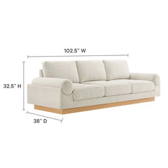 Breathable Fabric 3-Seater Sofa – Ideal for All-Season Comfort