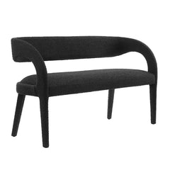 Fanter  Boucle Fabric Accent Bench For Modernite Livings - Wooden bazar