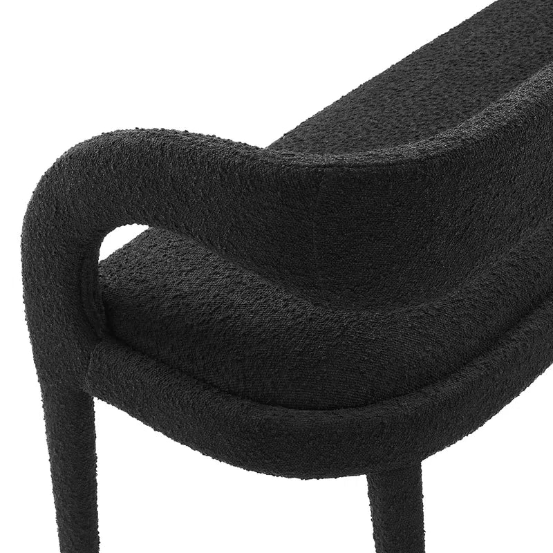 Fanter  Boucle Fabric Accent Bench For Modernite Livings - Wooden bazar