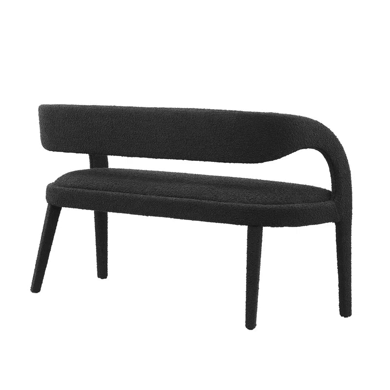 Fanter  Boucle Fabric Accent Bench For Modernite Livings - Wooden bazar