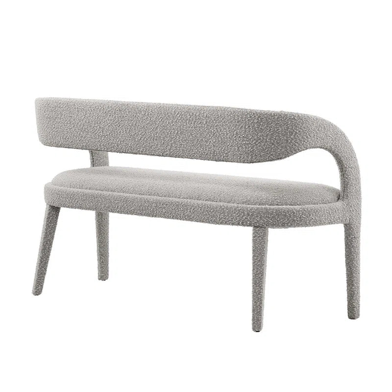 Fanter  Boucle Fabric Accent Bench For Modernite Livings - Wooden bazar