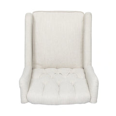 Iven Contemporary Tufted Wingback Swivel Recliner