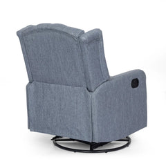 Iven Contemporary Tufted Wingback Swivel Recliner