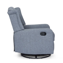 Iven Contemporary Tufted Wingback Swivel Recliner
