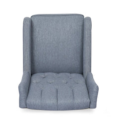 Iven Contemporary Tufted Wingback Swivel Recliner