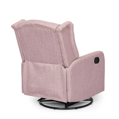 Iven Contemporary Tufted Wingback Swivel Recliner
