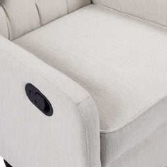 Iven Contemporary Tufted Wingback Swivel Recliner