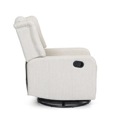 Iven Contemporary Tufted Wingback Swivel Recliner