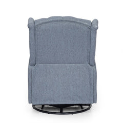 Iven Contemporary Tufted Wingback Swivel Recliner