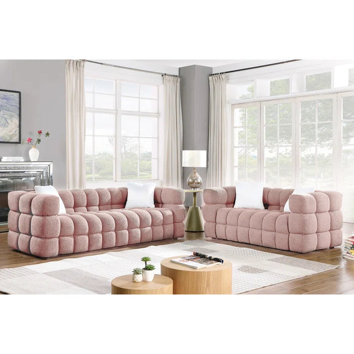 Monicaz 2 - Piece Boucle Living Room Luxury Sofa Set