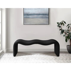 Mazpix Vegan Leather Bench - Wooden Bazar