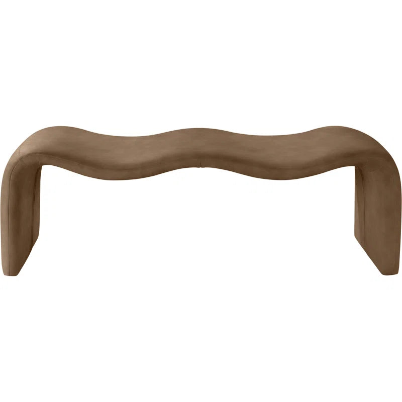 Mazpix Vegan Leather Bench - Wooden Bazar