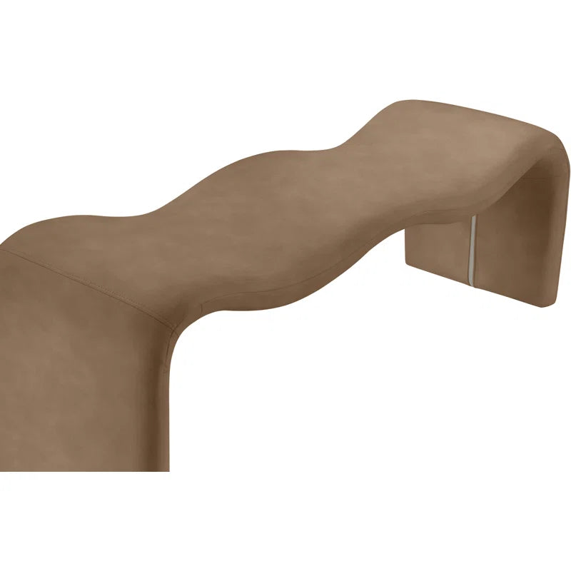 Mazpix Vegan Leather Bench - Wooden Bazar