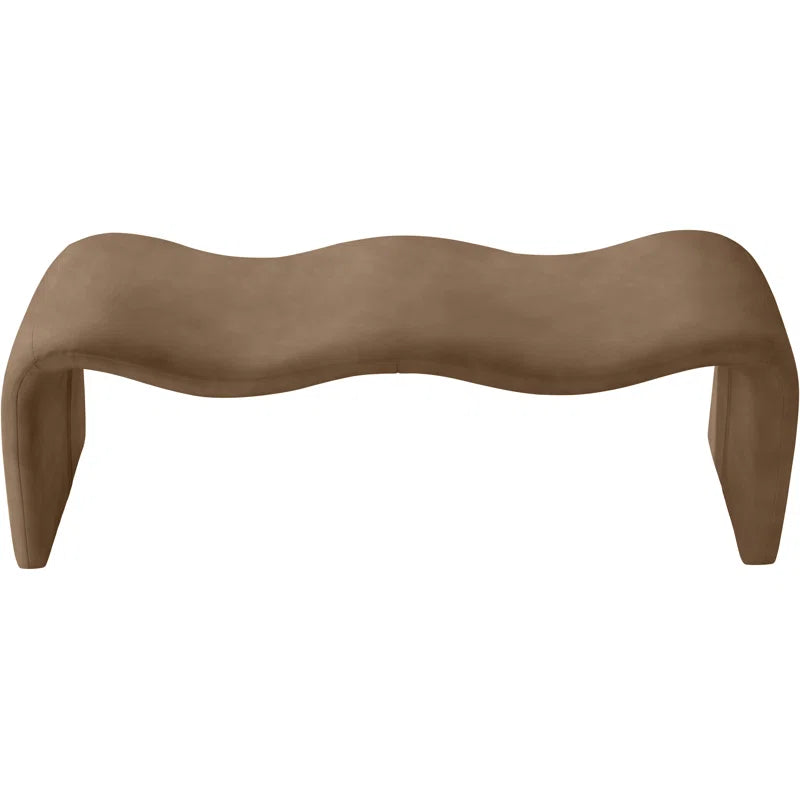 Mazpix Vegan Leather Bench - Wooden Bazar