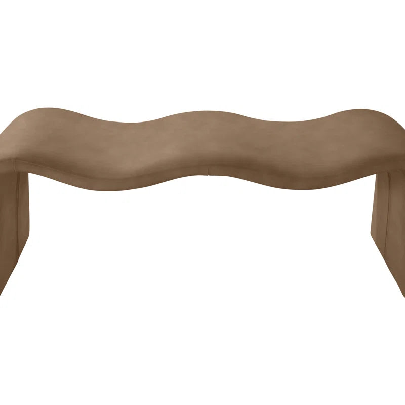 Mazpix Vegan Leather Bench - Wooden Bazar