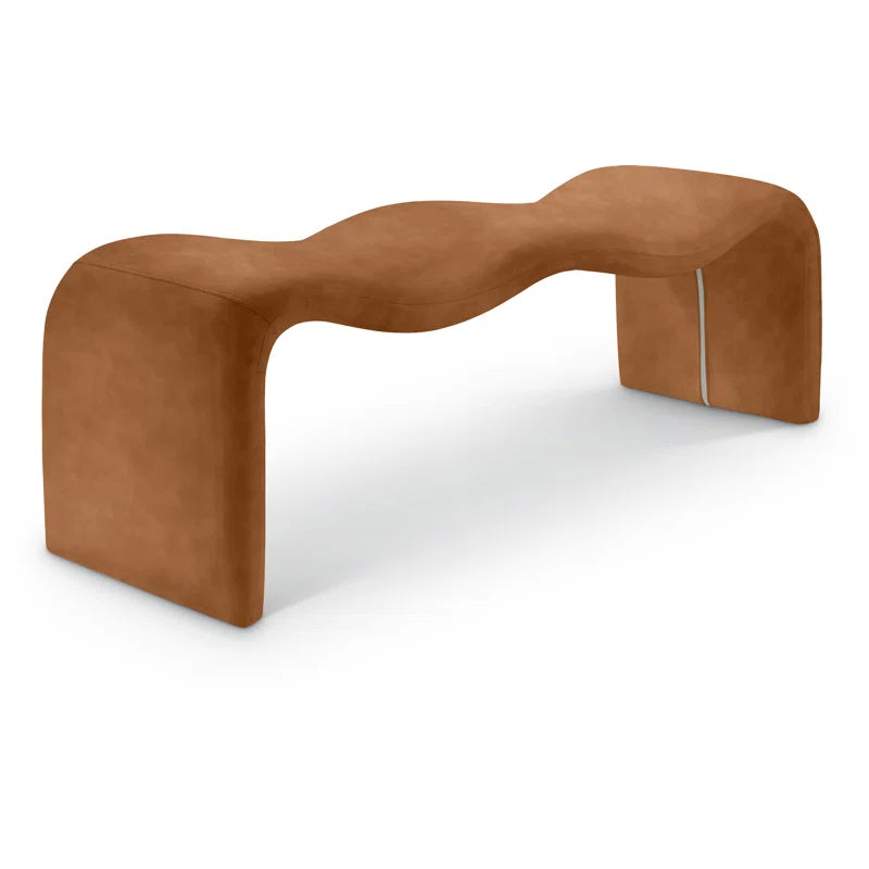 Mazpix Vegan Leather Bench - Wooden Bazar