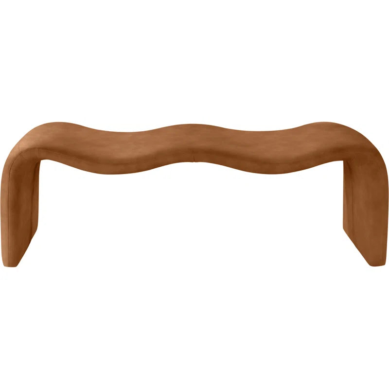 Mazpix Vegan Leather Bench - Wooden Bazar