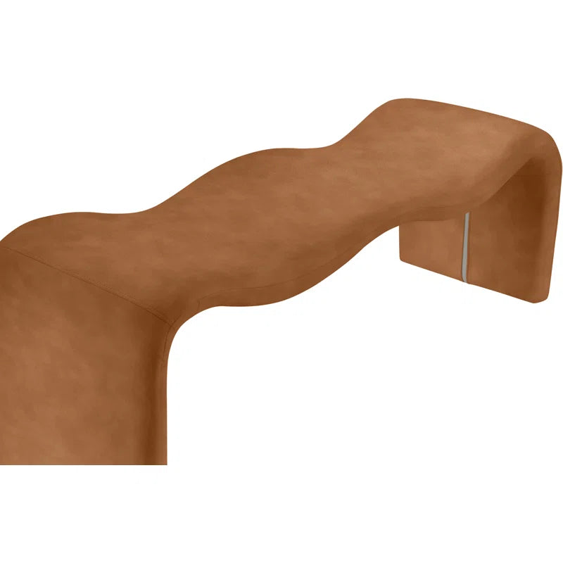 Mazpix Vegan Leather Bench - Wooden Bazar
