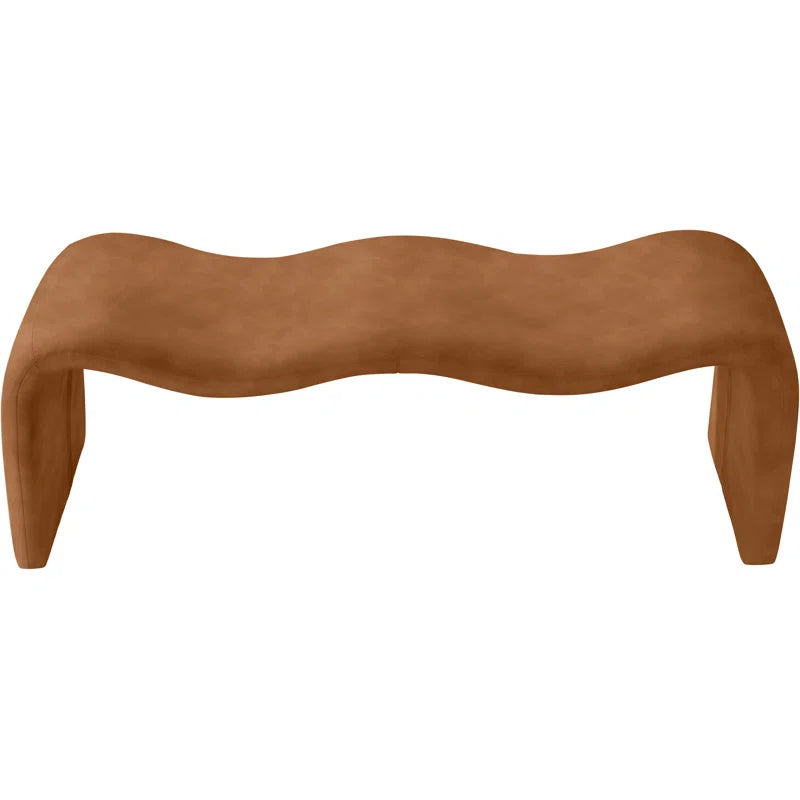 Mazpix Vegan Leather Bench - Wooden Bazar