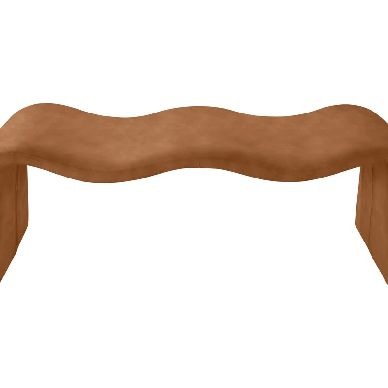Mazpix Vegan Leather Bench - Wooden Bazar