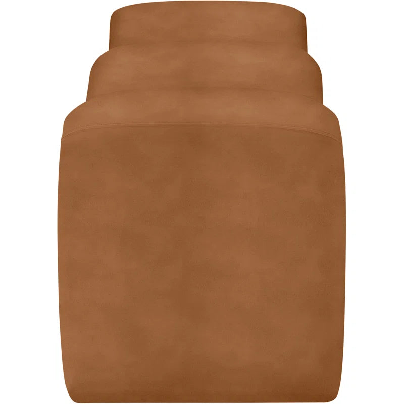 Mazpix Vegan Leather Bench - Wooden Bazar