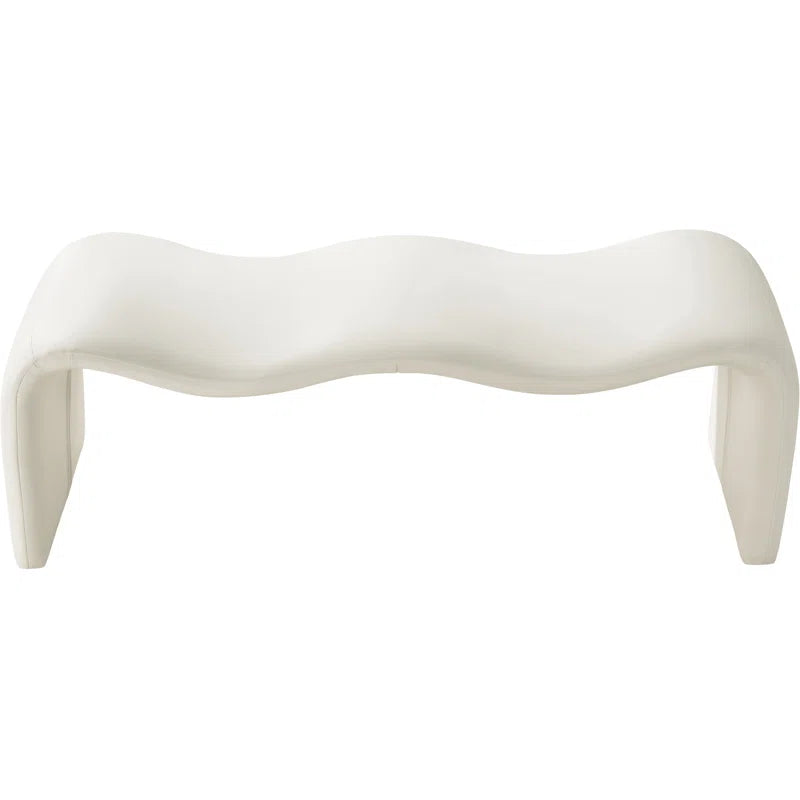 Mazpix Vegan Leather Bench - Wooden Bazar