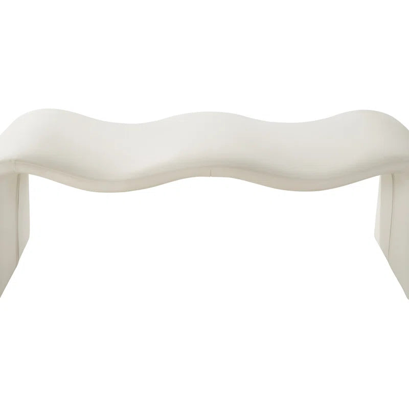 Mazpix Vegan Leather Bench - Wooden Bazar