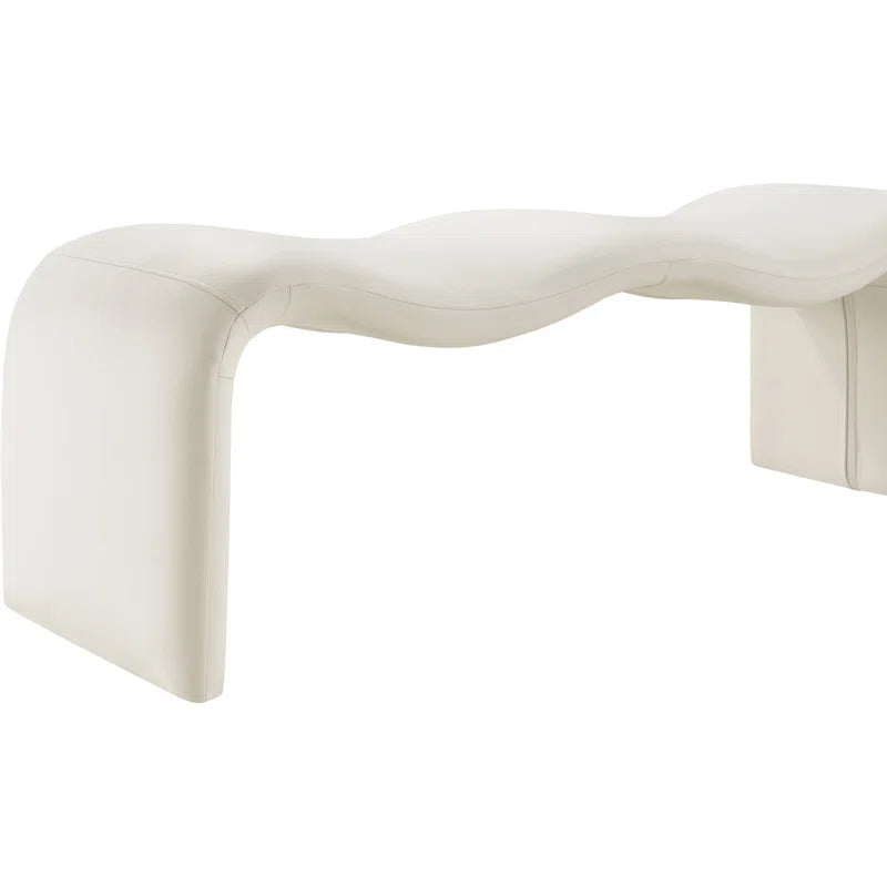 Mazpix Vegan Leather Bench - Wooden Bazar