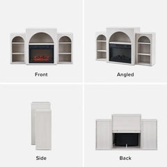 Electric Fireplace Mantel TV Stand - Wooden bazar