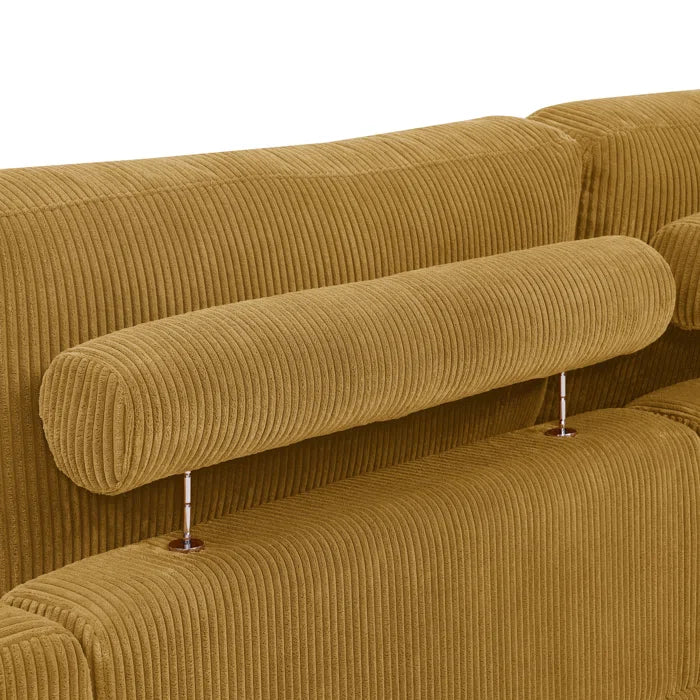 Vanacova Corduroy Sleeper Sofa for Modern Living - Wooden Bazar