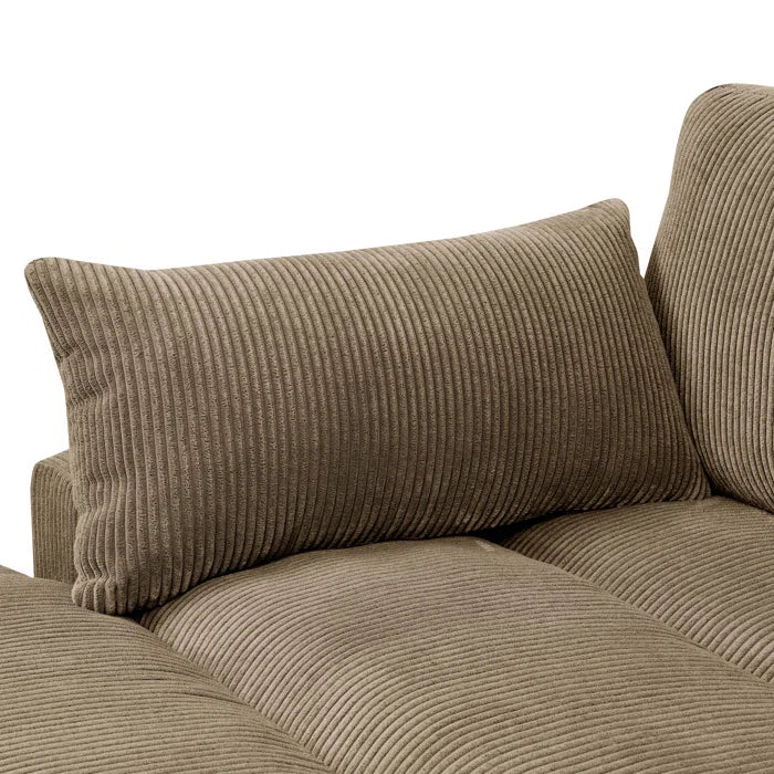 Vanacova Corduroy Sleeper Sofa for Modern Living - Wooden Bazar