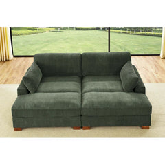 Vanacova Corduroy Sleeper Sofa for Modern Living - Wooden Bazar