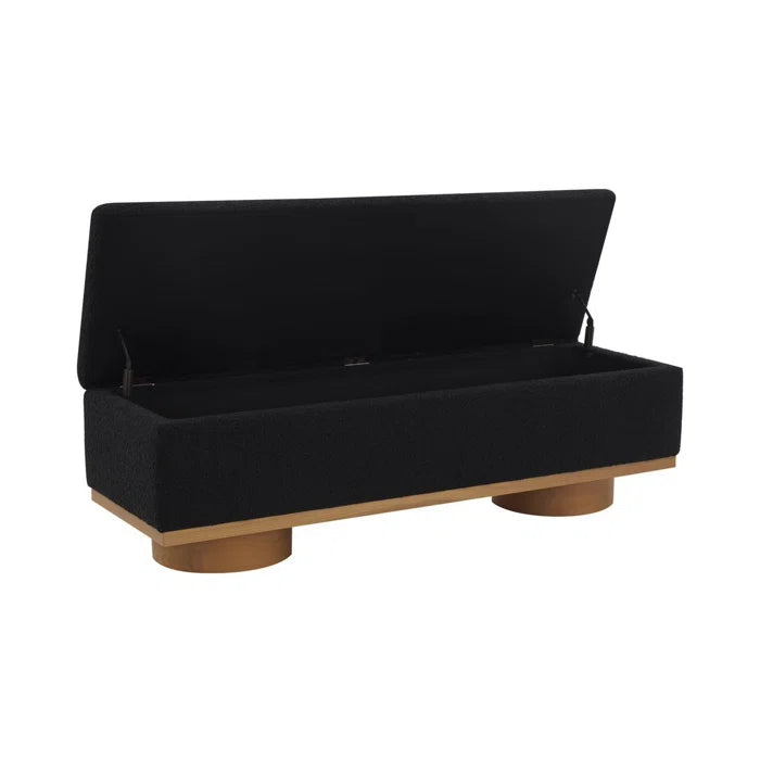 Kazirext Upholstered Storage Bench - Wooden Bazar