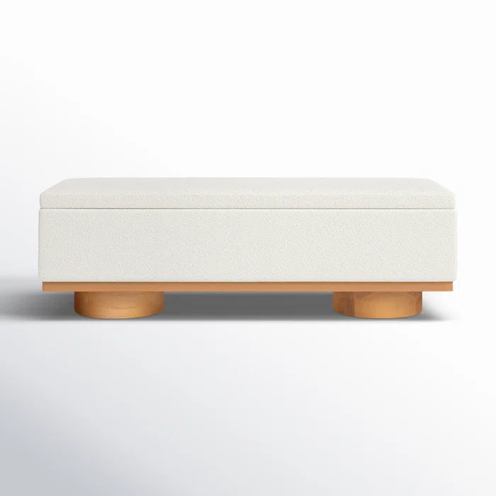 Kazirext Upholstered Storage Bench - Wooden Bazar