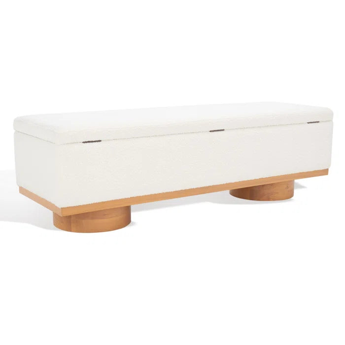 Kazirext Upholstered Storage Bench - Wooden Bazar