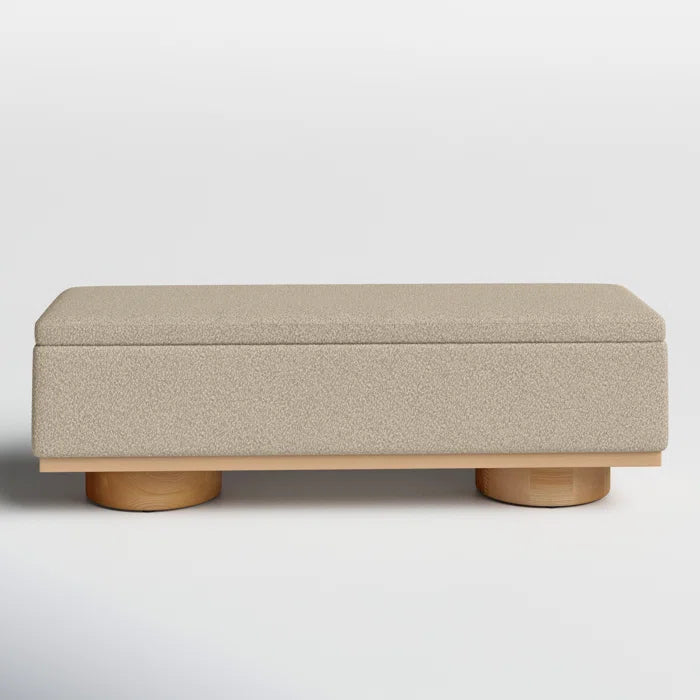 Kazirext Upholstered Storage Bench - Wooden Bazar