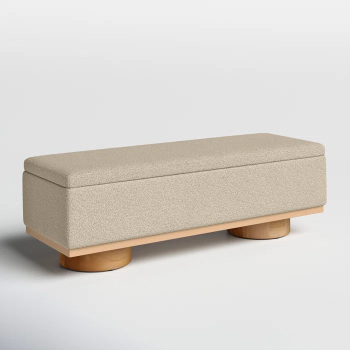 Kazirext Upholstered Storage Bench - Wooden Bazar