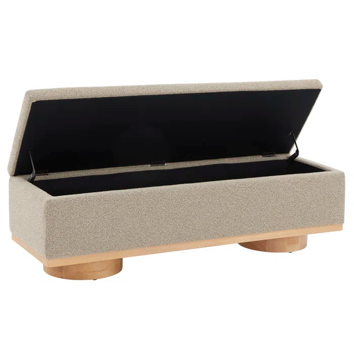 Kazirext Upholstered Storage Bench - Wooden Bazar