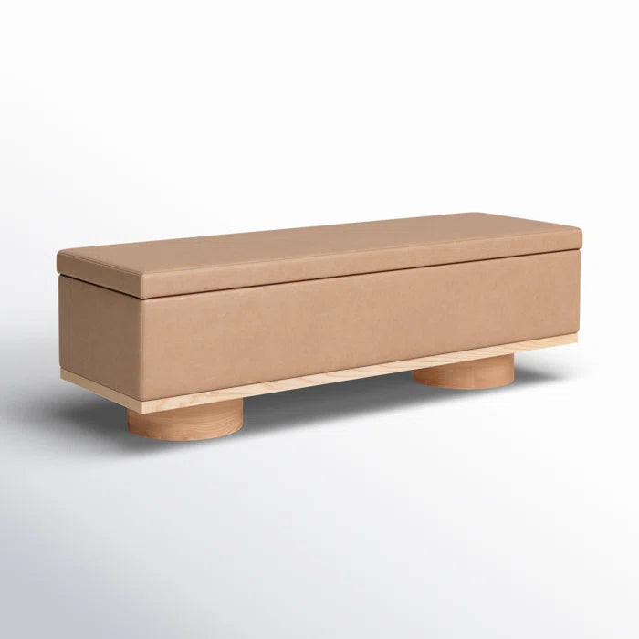 Kazirext Upholstered Storage Bench - Wooden Bazar