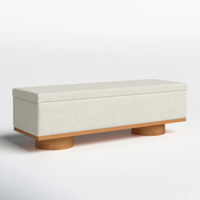 Kazirext Upholstered Storage Bench - Wooden Bazar