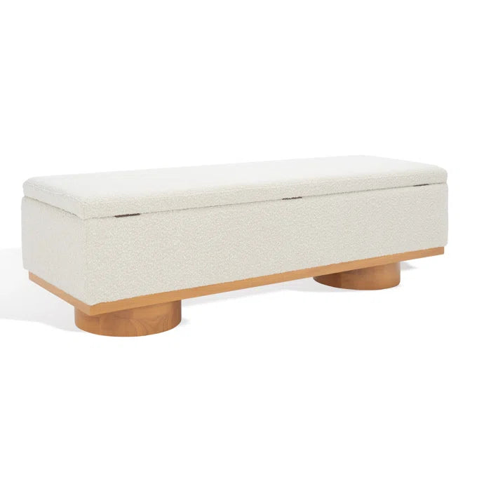 Kazirext Upholstered Storage Bench - Wooden Bazar