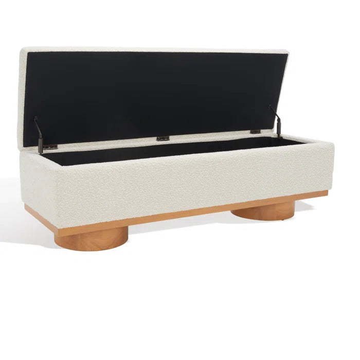 Kazirext Upholstered Storage Bench - Wooden Bazar