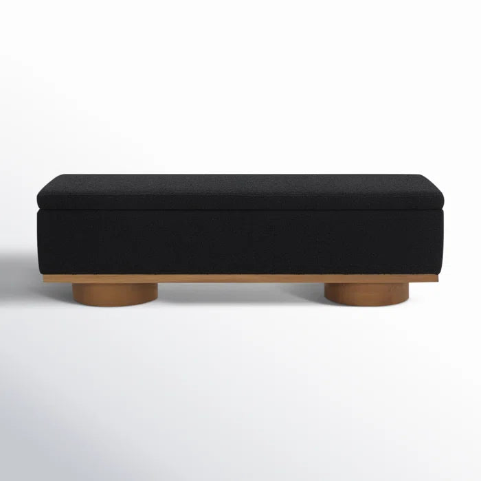 Kazirext Upholstered Storage Bench - Wooden Bazar