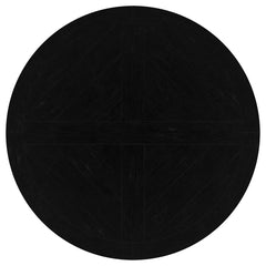 Hevvy Black Round 60-inch Pedestal Base Dining Table - Wooden Bazar