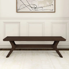 Waiuyn  Cross Leg Dining Room Bench - Wooden Bazar