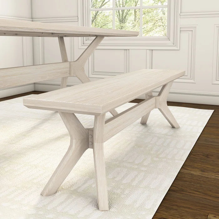 Waiuyn  Cross Leg Dining Room Bench - Wooden Bazar