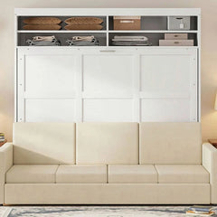 Murphy Bed Wall Bed With Sofa, Bed Frame - Wooden Bazar