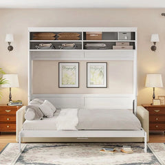 Murphy Bed Wall Bed With Sofa, Bed Frame - Wooden Bazar