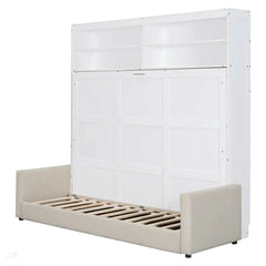 Murphy Bed Wall Bed With Sofa, Bed Frame - Wooden Bazar
