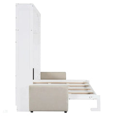 Murphy Bed Wall Bed With Sofa, Bed Frame - Wooden Bazar